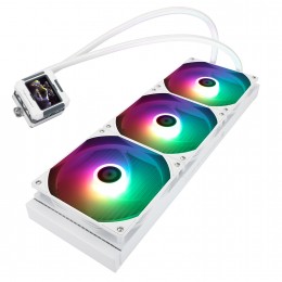 Водяное охлаждение для процессора/ Water Cooling System Thermalright Frozen Warframe 420 ARGB (420mm, LED, White, ARGB/ Fans: 3x140mm, 88.7CFM, 29.8dBA, 1750RPM/ Pump height 60mm, 23dBA, 3000RPM, Rad thickness 27mm/ S: 1851, 1700, 1200, 115X, 2011, 2066, 