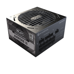 Блоки питания/ Power Supply Raijintek AMPERE II 1200, 1200W 80+ Platinum (ATX, 3.1, PCIe 5.1, Full-modular, 1x24(20+4)pin, 2x4+4-pin CPU, 3x6+2-pin PCIe, 1x12V(2x6), 10xSATA3, 5xMolex, Active, 120x120mm, 150x140x86mm, APFC, black)