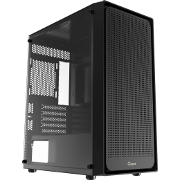 Корпус ПК без блока питания/ Case Ocypus Gamma C50 BK, Mini-Tower, TG, no fans, 1xUSB-A 3.0 + 2xUSB 2.0, mATX, mITX Black