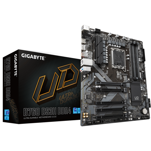 Материнская плата GIGABYTE B760 для Intel s1700 - 4xDDR4 до 128GB, HDMI 2.0, PCIe 4.0, ATX, идеальный выбор для мощного ПК