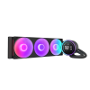 Система жидкостного охлаждения для ПК/ Water Cooling System NZXT Kraken Elite 360 RGB (270W, 360mm, LED temp., Black, RGB/ Fans: 1xF360 RGB Core Fan, 75.12CFM, 30dBA, 2400RPM/ Pump height 65mm, 2800RPM, Rad thickness 27mm/ S: 1851, 1700, 1200, 115X, AM5, 