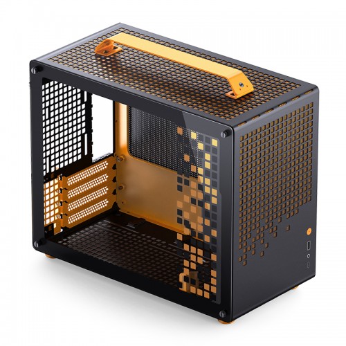 Корпус JONSBO Z20 Mini-Tower без блока питания: стильный черно-оранжевый mATX/mITX с USB-A 3.2 и USB-C 3.2