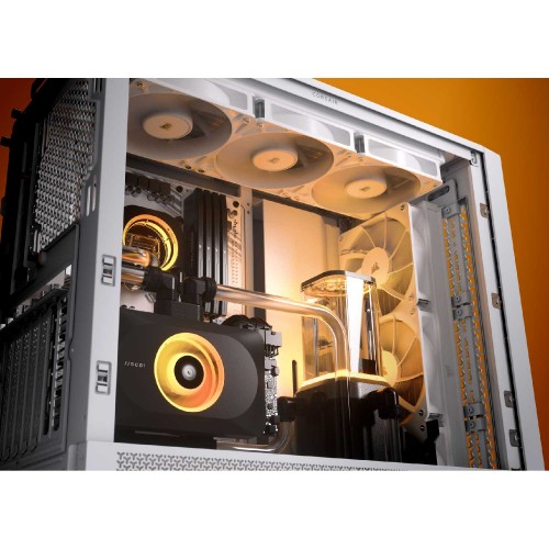 Купите корпус Corsair Frame 4000D RS White без блока питания - Midi-Tower с стеклянной панелью и вентиляцией для E-ATX, ATX, mATX, mITX