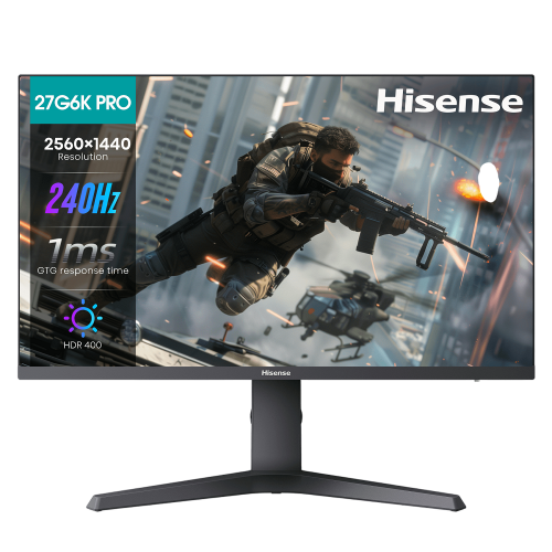 Монитор Hisense 27 2560x1440 IPS 240Гц с 1мс откликом, HDMI и DisplayPort - Черный