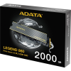 Твердотельный накопитель/ ADATA SSD LEGEND 860, 2000GB, M.2(22x80mm), NVMe 1.4, PCIe Gen 4x4, 3D NAND, R/W 6000/5000MB/s, IOPs н.д./н.д., TBW 640, DWPD 0.2 (5 лет) ADATA