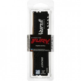 Память оперативная/ Kingston 16GB 3200MT/s DDR4 CL16 DIMM 1Gx8 FURY Beast Black (Select Regions ONLY)