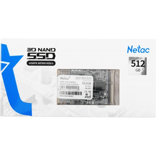 Купить твердотельный накопитель Netac SATA-III 512GB NT01N5M-512G-M3X mSATA – высокая скорость и надежность для вашего устройства
