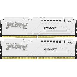 Память оперативная/ Kingston 32GB 6000MT/s DDR5 CL36 DIMM (Kit of 2) FURY Beast White EXPO