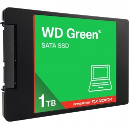 Твердотельный накопитель/ WD SSD Green, 1.0TB, 2.5" 7mm, SATA3, QLC, R/W 545/385MB/s, IOPs н.д./н.д., TBW н.д., DWPD н.д. (12 мес.)