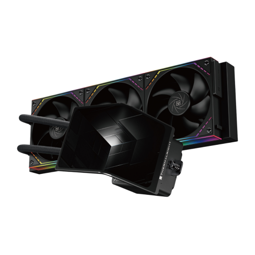 Система жидкостного охлаждения/ Water Cooling System Thermalright Levita Vision 360 (360mm, LED, Black, ARGB/ Fans: 3x120mm, 68.9CFM, 28.2dBA, 2000RPM/ Pump height 98mm, 3000RPM, Rad thickness 27mm/ S: 1700, 1200, 1851, 115X, 2011, 2066, AM5, AM4)