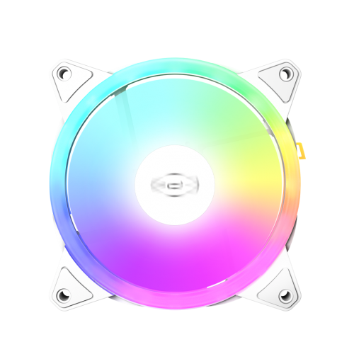 Кулер для корпуса PCCooler F3 T120 ARGB WH - 120mm, 4-pin PWM, 46CFM, 21.6dBA, белый