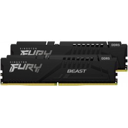 Память оперативная/ Kingston 64GB 5600MT/s DDR5 CL40 DIMM (Kit of 2) FURY Beast Black XMP
