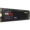 Твердотельный накопитель/ Samsung SSD 990 PRO, 4000GB, M.2(22x80mm), NVMe 2.0, PCIe 4.0 x4, V-NAND TLC, R/W 7450/6900MB/s, IOPs 1 400 000/1 550 000, DRAM buffer 4096MB, TBW 2400, DWPD 0.33 (12 мес.) Samsung Electronics