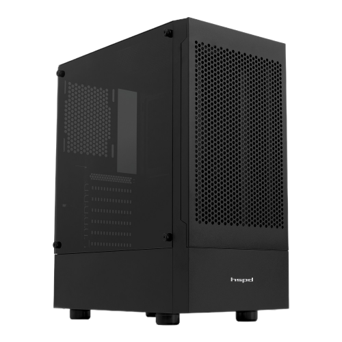 Корпус без блока питания/ Case HSPD M540, Mesh Mid Tower, Black, TG, 0.45 SPCC, no fans, ATX, mATX, mITX, 160/300/150mm, 2x2.5", 2x3.5", 7xPCI, 1xUSB-A 3.0, 2xUSB-A 2.0, 365x216x405mm HSPD