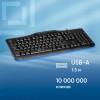 Клавиатура Оклик 170M черная USB с кабелем 1.5м – идеальный выбор для комфортной работы и игр