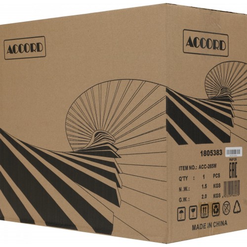 Корпус Accord ACC-265W белый mATX с вентиляцией 2x120mm и USB 3.0 для надежной сборки ПК