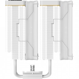 Кулер для процессора/ CPU Cooler Ocypus Iota A62 WH (260W, 4-pin PWM, LED temp., 158mm, Al/Cu, 6x6mm, 2x120mm, 77CFM, 29dBA, 2000RPM, S: 1851/1700/1200/115X, AM5/AM4, white)
