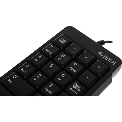 Числовой блок A4Tech FK13P черный USB slim для ноутбука - удобство и стиль с кабелем 1.5м