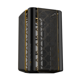 Корпус ПК без блока питания/ Case Geometric Future Model 2 The Ark, Mini-Tower, no fans, 3xUSB-A 3.0, 1xUSB 3.2 Type-C, mATX, mITX Black/Gold