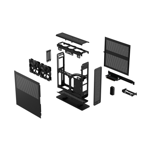 Корпус Fractal Design Ridge mITX Black - Без Блока Питания, 2xUSB-A 3.2 и 1xUSB 3.2 Type-C, Поддержка SFX PSU