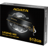 Твердотельный накопитель/ ADATA SSD LEGEND 900, 512GB, M.2(22x80mm), NVMe 1.4, PCIe 4.0 x4, 3D NAND, R/W 6200/2300MB/s, IOPs н.д./н.д., TBW 300, DWPD 0.14, with Heat Sink (5 лет) ADATA