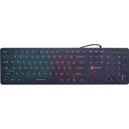 Клавиатура Оклик 420MRL черный USB slim Multimedia LED (1091226) кабель 1.5м