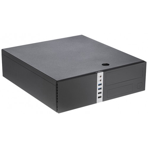 Корпус Foxline mATX с блоком питания 300Вт: 2xUSB3.0, 2xUSB2.0, безинструментальный, черный, 8см вентилятор