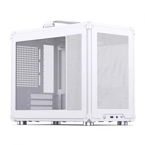 Корпус JONSBO C6 MAX Handle White - Mini-Tower без блока питания, mATX/mITX, 1xUSB-A 3.0 + 1xUSB-C 3.1, без вентилятора