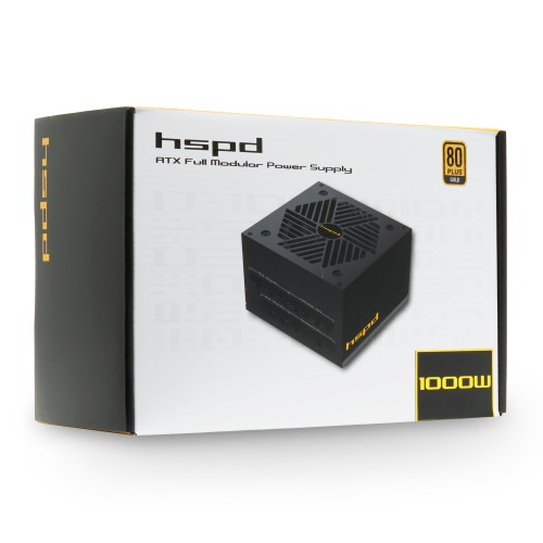 Блок питания HSPD 1000W 80+ Gold, Full Modular ATX с APFC и OVP для надежной работы вашего ПК