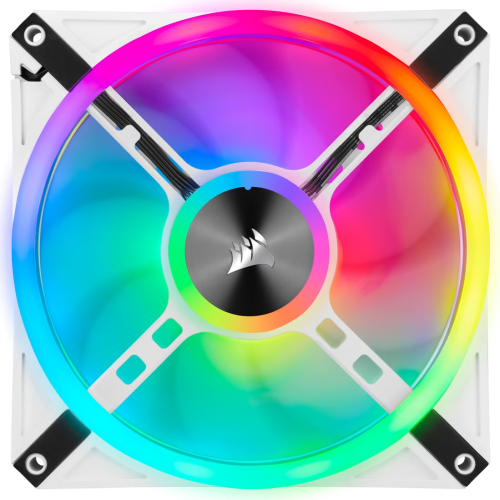 Кулер для корпуса/ Case Cooler Corsair iCUE QL140 RGB 140mm (140x140x25mm, 4-pin PWM, RGB, 50.2CFM, 26dBA, 1250RPM, White, 2pcs) Corsair