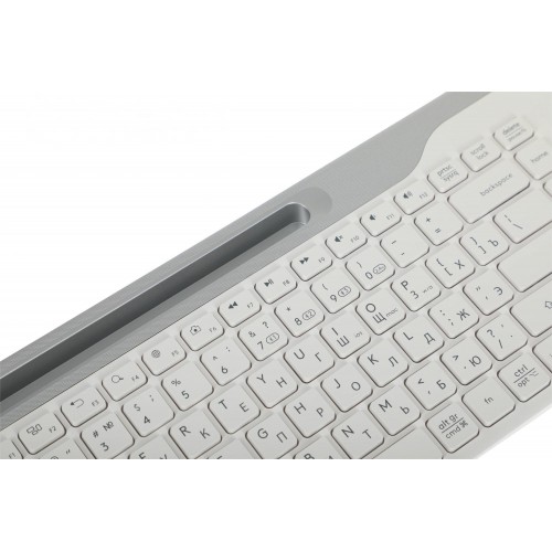 Клавиатура A4Tech FBK25: Беспроводная USB Slim Multimedia в Белом/Сером Цвете