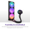 Система жидкостного охлаждения для ПК/ Water Cooling System NZXT Kraken Elite 360 RGB (270W, 360mm, LED temp., Black, RGB/ Fans: 1xF360 RGB Core Fan, 75.12CFM, 30dBA, 2400RPM/ Pump height 65mm, 2800RPM, Rad thickness 27mm/ S: 1851, 1700, 1200, 115X, AM5, 