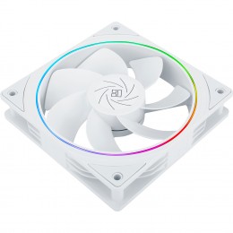 Кулер для корпуса/ Case Cooler Thermalright TL-S12RW Reverse (120x120x25mm, 4-pin PWM, ARGB, 47.6CFM, 23.2dBA, 1500RPM, White)