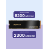 Твердотельный накопитель/ ADATA SSD LEGEND 900, 512GB, M.2(22x80mm), NVMe 1.4, PCIe 4.0 x4, 3D NAND, R/W 6200/2300MB/s, IOPs н.д./н.д., TBW 300, DWPD 0.14, with Heat Sink (5 лет) ADATA