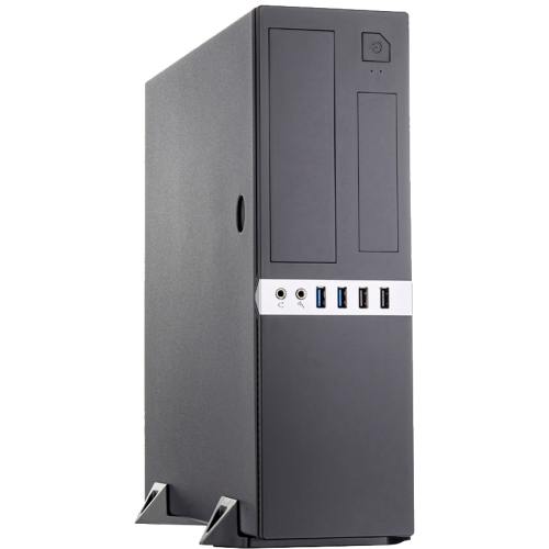 Корпус Foxline mATX с блоком питания 300Вт: 2xUSB3.0, 2xUSB2.0, безинструментальный, черный, 8см вентилятор