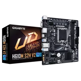 Материнская плата/ MB GIGABYTE INTEL H610 s1700, 2xDDR5(64GB), D-SUB/HDMI 2.1/2xDP, 1xPCIe 4.0x16, 1xPCIe 3.0, 1xLAN, 4xSATA 6Gb/s, 1xM.2, 2xUSB 3.2, 4xUSB 2.0, 1xPS/2, mATX