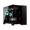 Корпус без блока питания/ Case Corsair 2500X Airflow, Midi-Tower, TG, no fan, 2xUSB-A 3.2, 1xUSB 3.2 Type-C, mATX, mITX Black Corsair