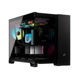 Корпус без блока питания/ Case Corsair 2500X Airflow, Midi-Tower, TG, no fan, 2xUSB-A 3.2, 1xUSB 3.2 Type-C, mATX, mITX Black