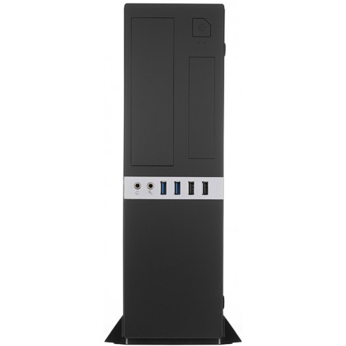 Корпус Foxline mATX с блоком питания 300Вт: 2xUSB3.0, 2xUSB2.0, безинструментальный, черный, 8см вентилятор