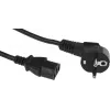 Кабель Buro BU-PCAB-5M-16A IEC C13 Евровилка угловой 5м