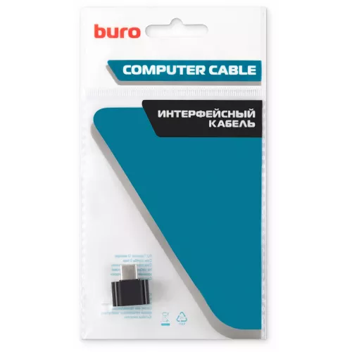 Адаптер Buro BU-USB2-AF-CM USB A(f) USB Type-C (m) черный