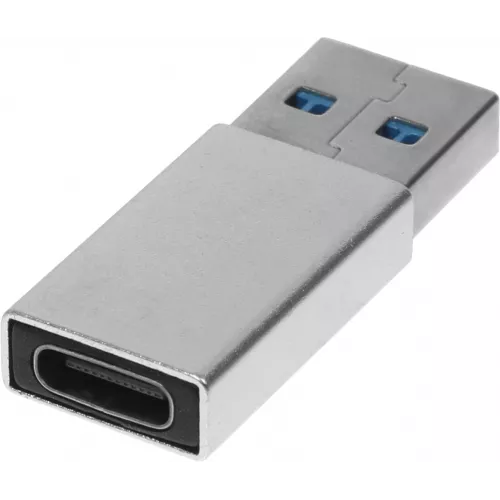 Адаптер Buro BU-USB3-Am-Cf ver3.0 USB A(m) USB Type-C (f) серебристый (пакет)