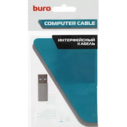Адаптер Buro BU-USB3-Am-Cf ver3.0 USB A(m) USB Type-C (f) серебристый (пакет)