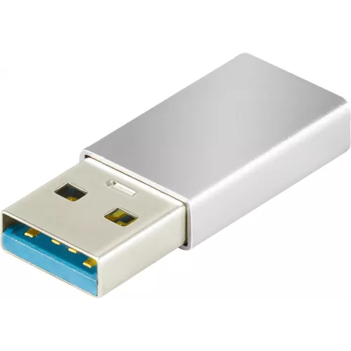 Адаптер Buro BU-USB3-Am-Cf ver3.0 USB A(m) USB Type-C (f) серебристый (пакет)