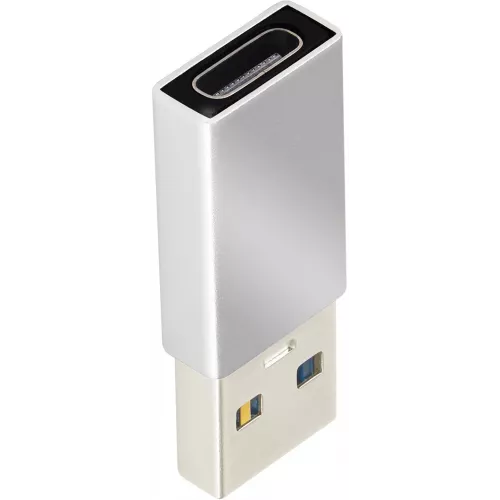 Адаптер Buro BU-USB3-Am-Cf ver3.0 USB A(m) USB Type-C (f) серебристый (пакет)