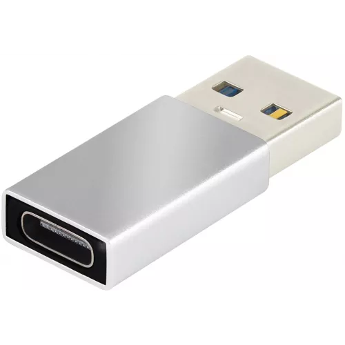 Адаптер Buro BU-USB3-Am-Cf ver3.0 USB A(m) USB Type-C (f) серебристый (пакет)