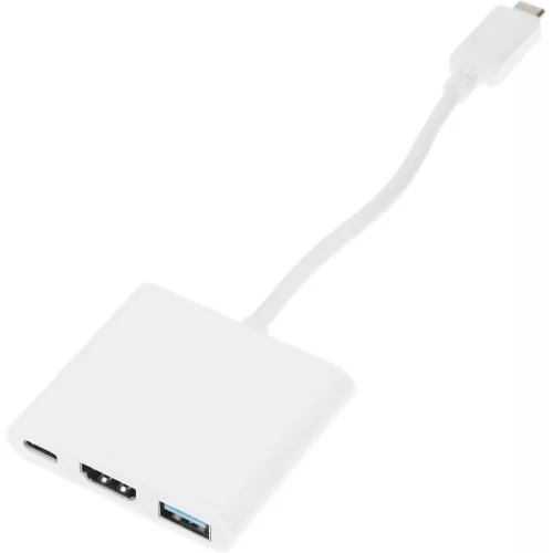 Переходник Buro USB Type-C (m) HDMI (f) USB 3.0 A(f) USB Type-C (f) (BHP RET TPC-HDM) белый