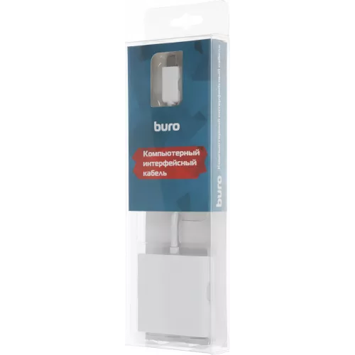 Переходник Buro USB Type-C (m) HDMI (f) USB 3.0 A(f) USB Type-C (f) (BHP RET TPC-HDM) белый