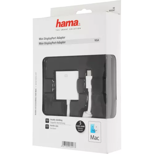 Адаптер Hama VGA (f) miniDisplayPort (m) 0.1м (00053247)