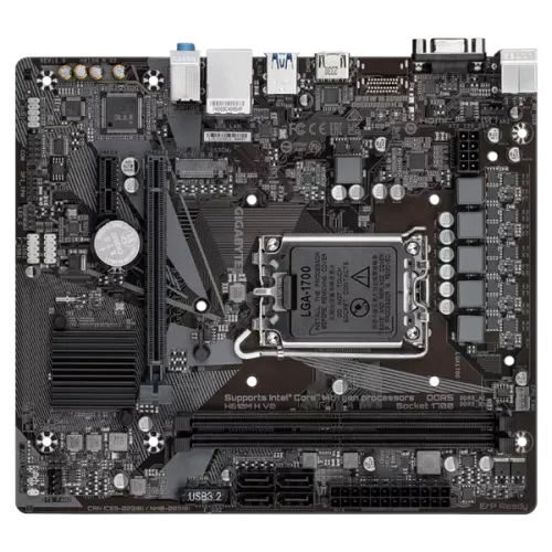 Материнская плата GIGABYTE INTEL H610 s1700 - 2xDDR5, HDMI 2.1, PCIe 4.0, mATX, идеальный выбор для вашего ПК